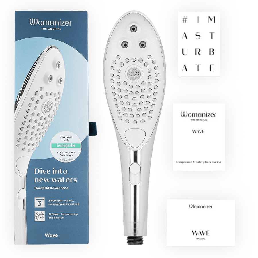WOMANIZER - WAVE CLITORAL STIMULATING SHOWER HEAD CHROME - NOCTURNA DESIRES