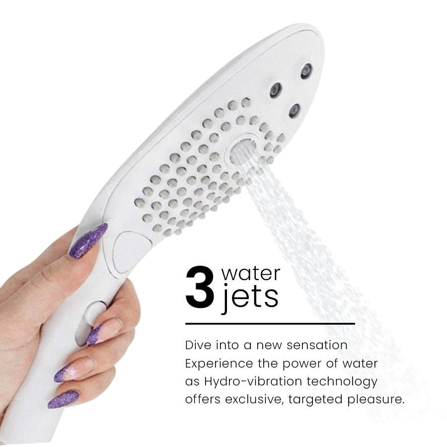 WOMANIZER - WAVE CLITORAL STIMULATING SHOWER HEAD WHITE - NOCTURNA DESIRES