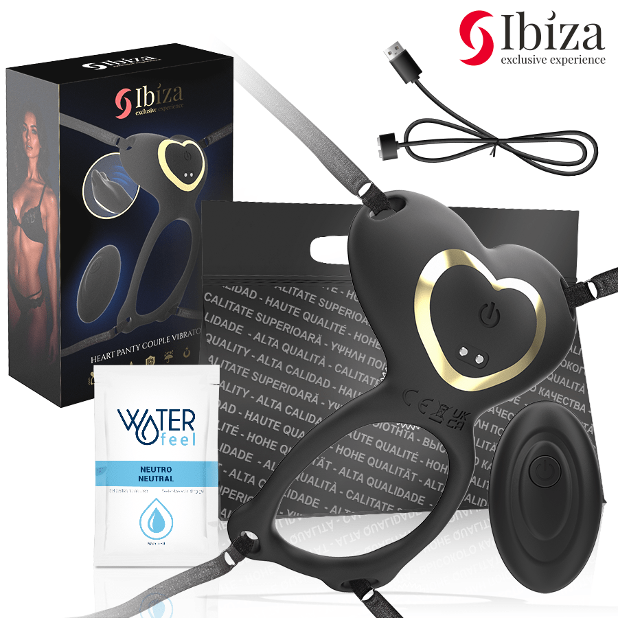 IBIZA - HEART PANTY COUPLE VIBRATOR REMOTE CONTROL - NOCTURNA DESIRES