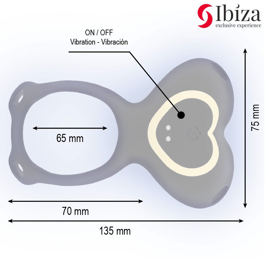 IBIZA - HEART PANTY COUPLE VIBRATOR REMOTE CONTROL - NOCTURNA DESIRES