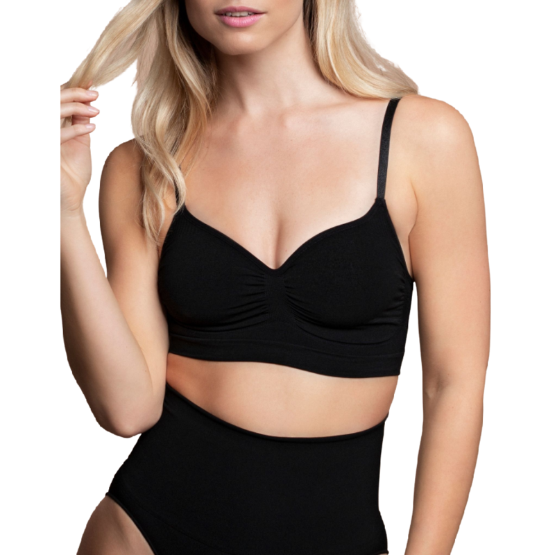 BYE-BRA - MEDIUM CONTROL BRA SEAMLESS BLACK SIZE XL - NOCTURNA DESIRES