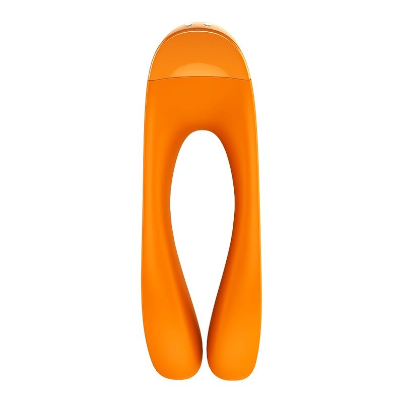 SATISFYER - CANDY CANE FINGER VIBRATOR ORANGE - NOCTURNA DESIRES