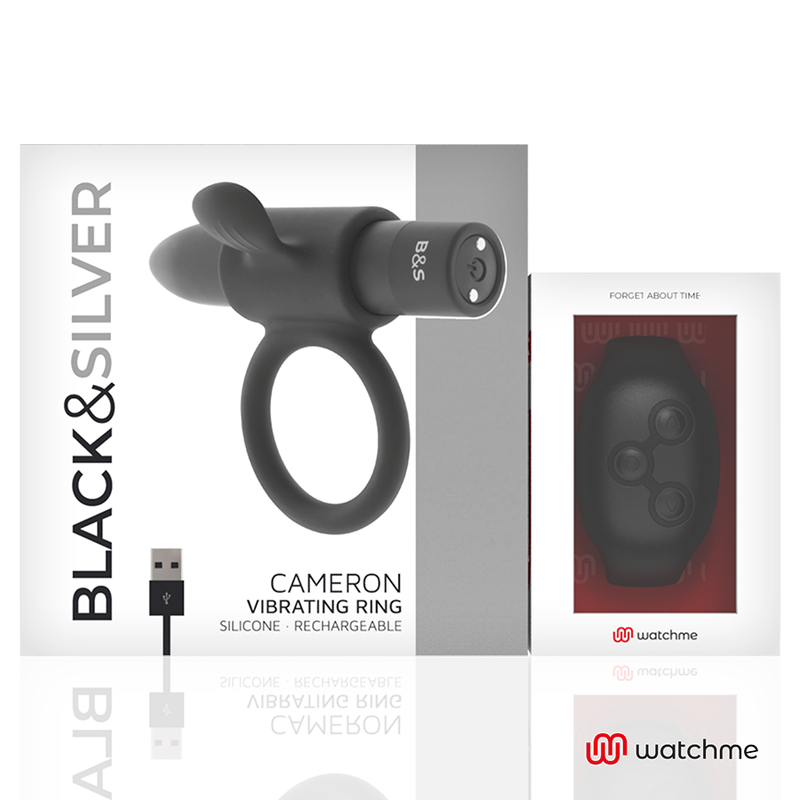 BLACK&SILVER - CAMERON REMOTE CONTROL COCKRING WATCHME - NOCTURNA DESIRES
