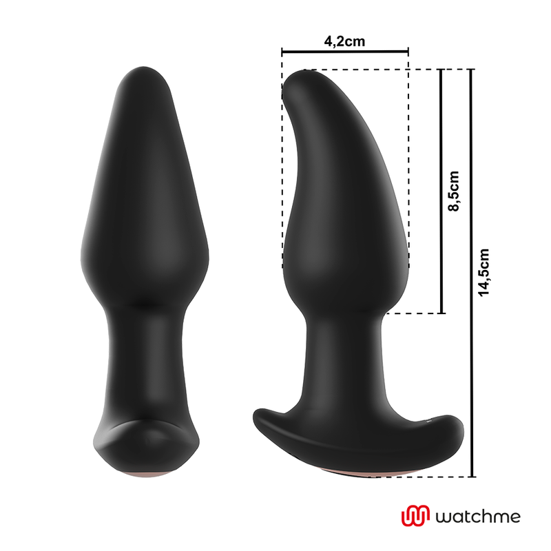 ANBIGUO - WATCHME REMOTE CONTROL ANAL PLUG VIBRATOR WITH ROTATION OF AMADEUS PEARLS - NOCTURNA DESIRES