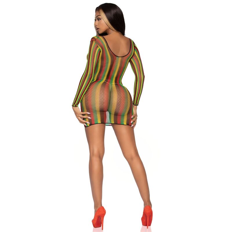 LEG AVENUE - RASTA MINI DRESS ONE SIZE - NOCTURNA DESIRES