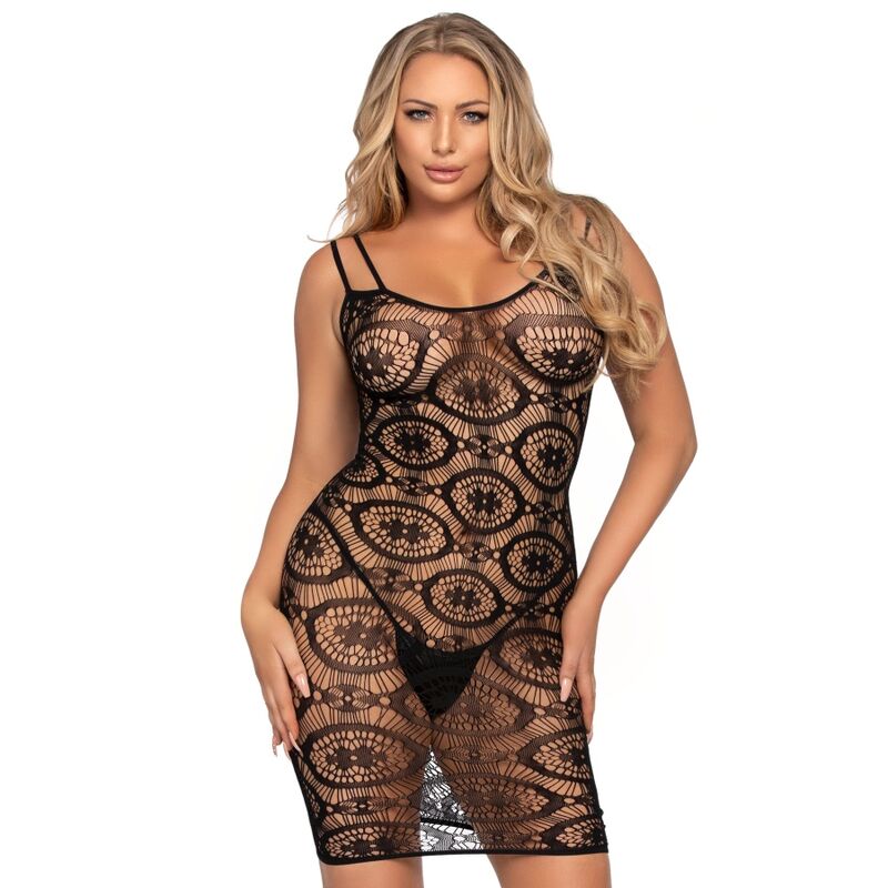 LEG AVENUE - DAISY CROCHET MINI DRESS ONE SIZE - NOCTURNA DESIRES