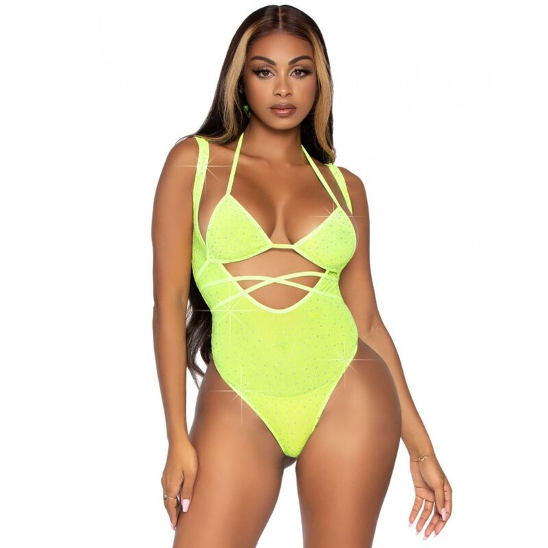LEG AVENUE - BIKINI TOP AND BODYSUIT ONE SIZE - NOCTURNA DESIRES