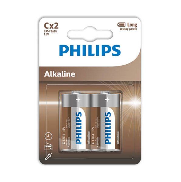 PHILIPS - ALKALINE BATTERIES C LR14 BLISTER*2 - NOCTURNA DESIRES