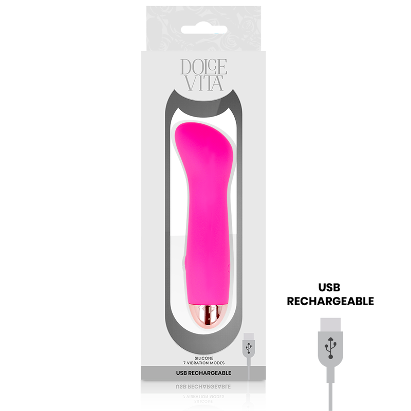 DOLCE VITA - RECHARGEABLE VIBRATOR ONE PINK 7 SPEED - NOCTURNA DESIRES