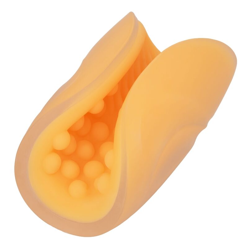 CALEXOTICS - BEADED GRIP MASTURBATOR ORANGE - NOCTURNA DESIRES