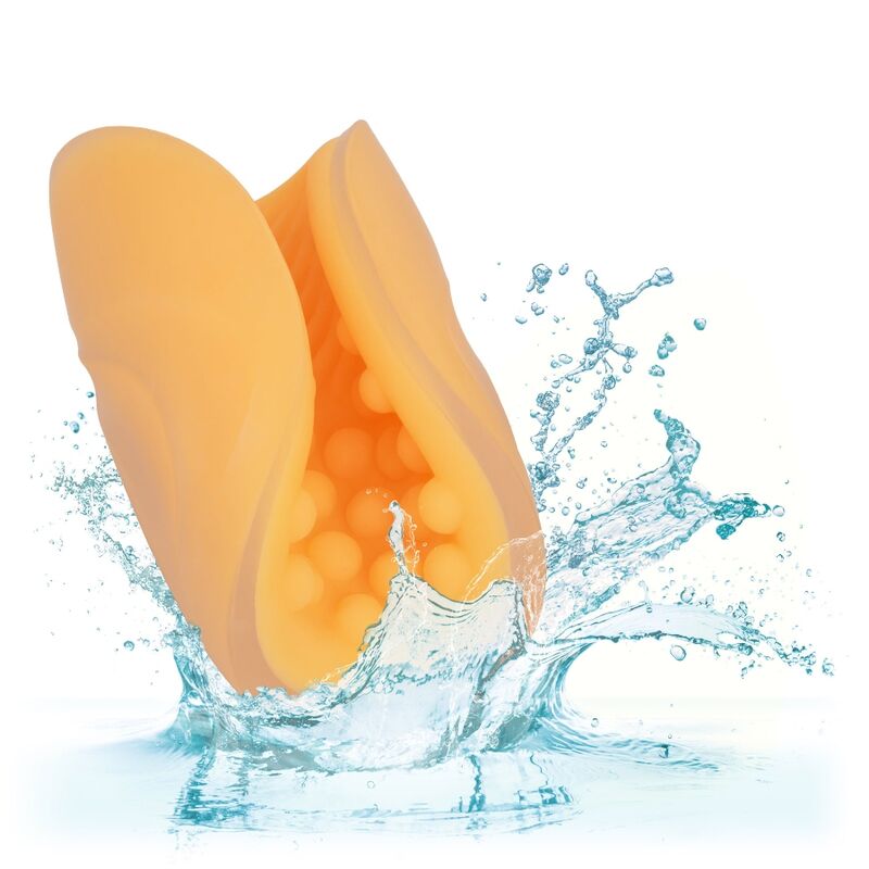 CALEXOTICS - BEADED GRIP MASTURBATOR ORANGE - NOCTURNA DESIRES