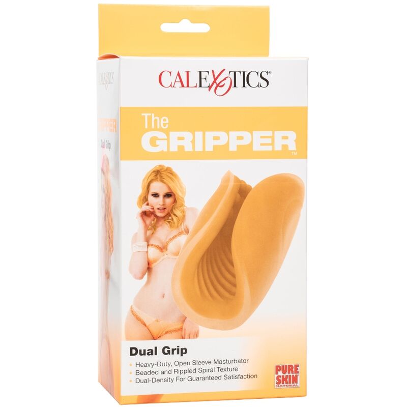 CALEXOTICS - BEADED GRIP MASTURBATOR ORANGE - NOCTURNA DESIRES