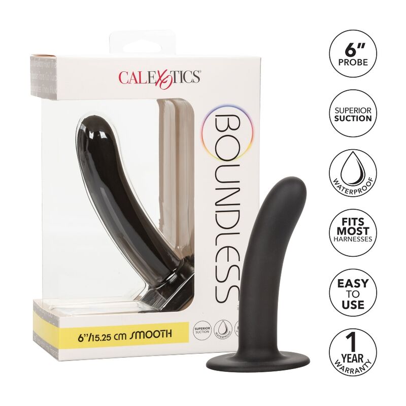 CALEXOTICS - BOUNDLESS DILDO 15.25 CM HARNESS COMPATIBLE SMOOTH - NOCTURNA DESIRES