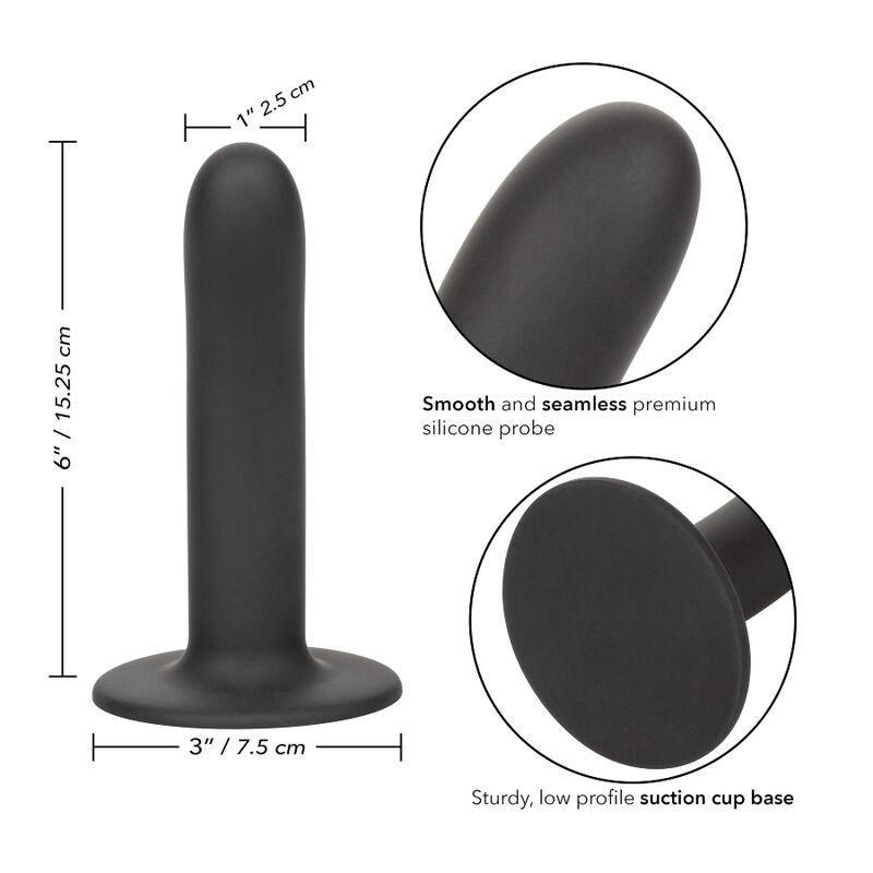 CALEXOTICS - BOUNDLESS DILDO 15.25 CM HARNESS COMPATIBLE SMOOTH - NOCTURNA DESIRES
