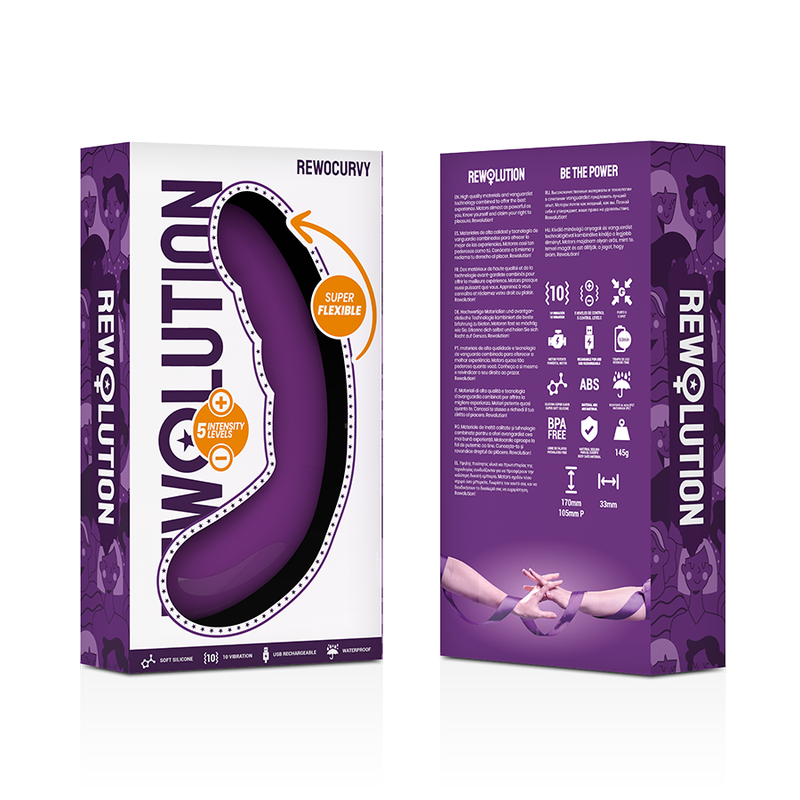 REWOLUTION - REWOCURVY RECHARGEABLE FLEXIBLE VIBRATOR - NOCTURNA DESIRES