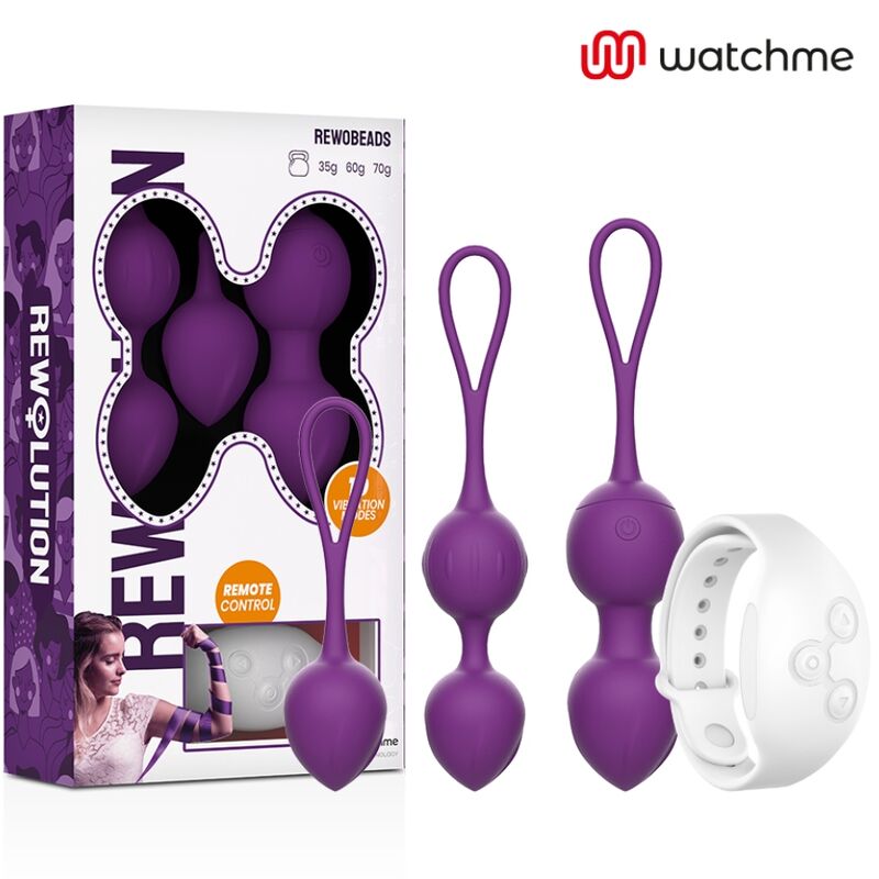 REWOLUTION - REWOBEADS VIBRATING BALLS REMOTE CONTROL WITH WATCHME TECHNOLOGY - NOCTURNA DESIRES