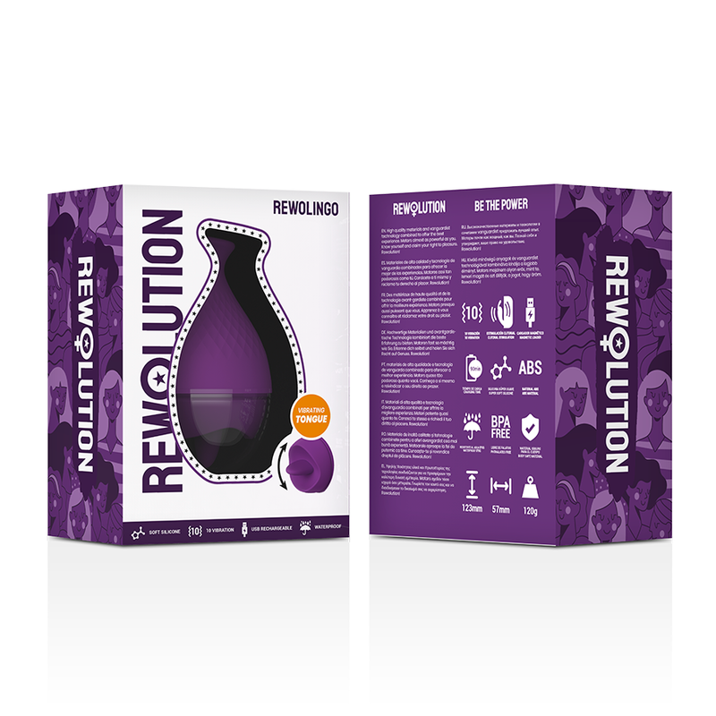 REWOLUTION - REWOLINGO VIBRATOR WITH TONGUE - NOCTURNA DESIRES