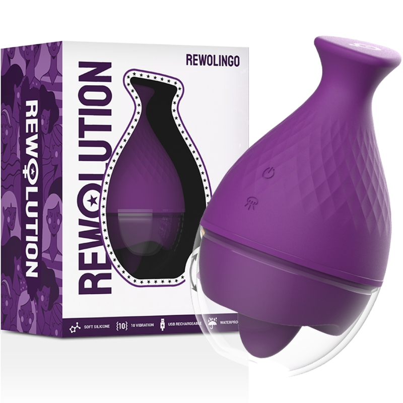 REWOLUTION - REWOLINGO VIBRATOR WITH TONGUE - NOCTURNA DESIRES