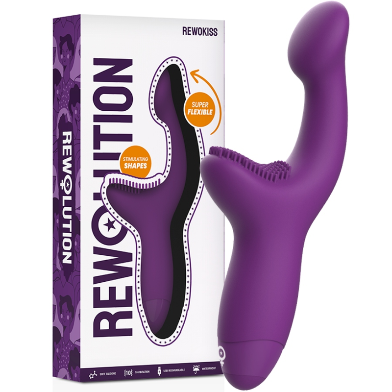 REWOLUTION - REWOKISS VIBRATOR POINT TO STIMULATOR - NOCTURNA DESIRES