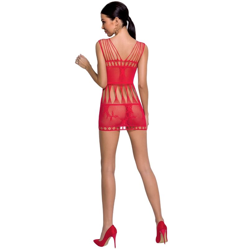 PASSION - WOMAN BS090 RED BODYSTOCKING ONE SIZE - NOCTURNA DESIRES