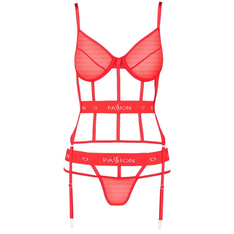 PASSION - KYOUKA CORSET - RED L/XL - NOCTURNA DESIRES