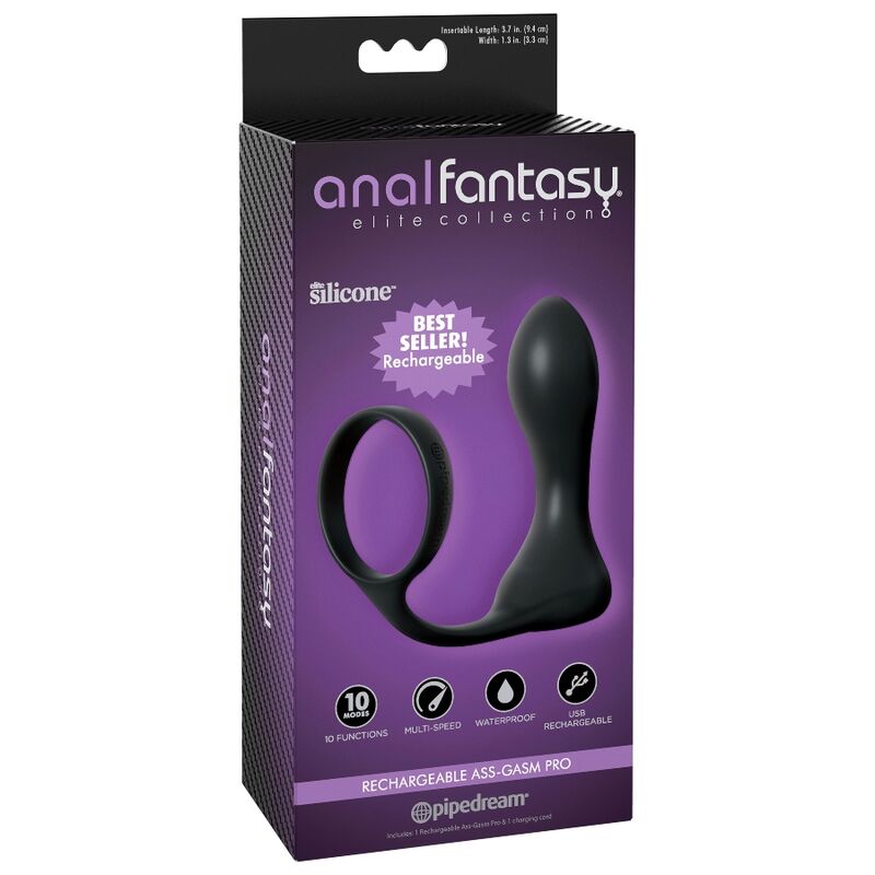 ANAL FANTASY ELITE COLLECTION - RECHARGEABLE ASS-GASM PRO ANAL FANTASY ELITE COLLECTION  NOCTURNA DESIRES