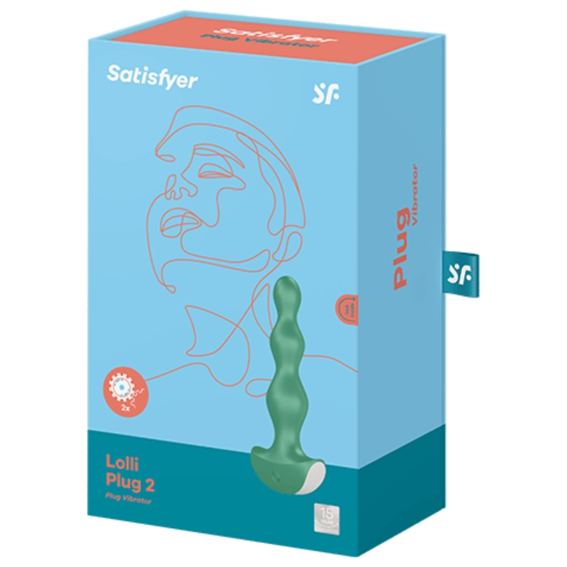 SATISFYER - LOLLI PLUG 2 PLUG VIBRATOR GREEN - NOCTURNA DESIRES