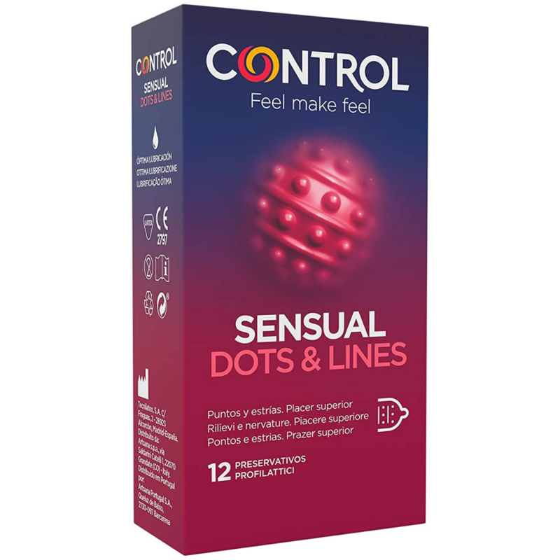 CONTROL - SENSUAL DOTS & LINES POINTS AND STRETCH MARKS 12 UNITS - NOCTURNA DESIRES