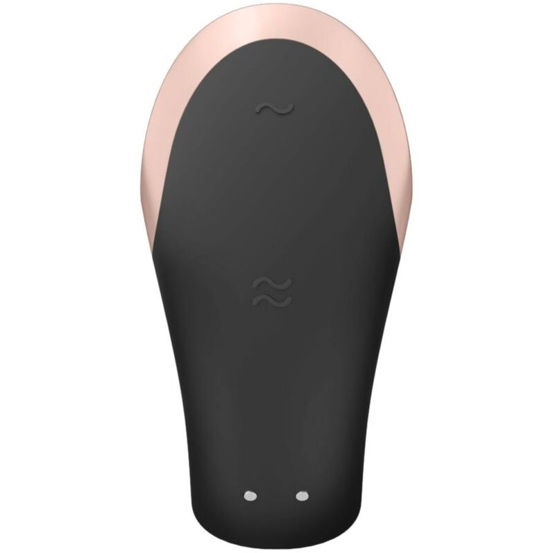 SATISFYER - DOUBLE LOVE LUXURY PARTNER VIBRATOR BLACK - NOCTURNA DESIRES