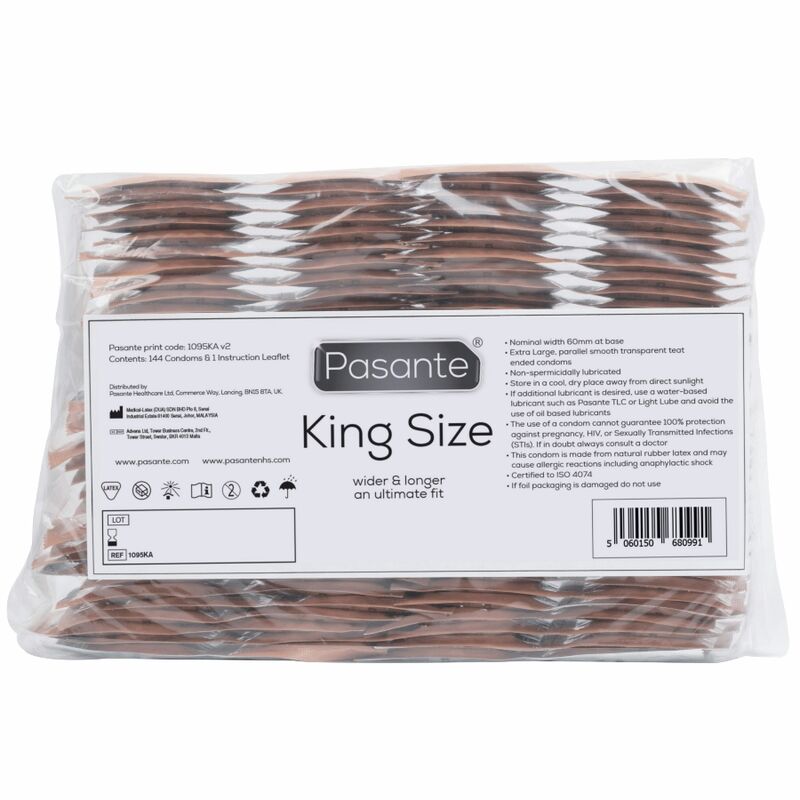 PASANTE - CONDOMS KING SIZE BAG 144 UNITS - NOCTURNA DESIRES