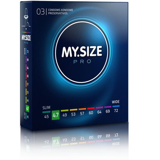 MY SIZE - PRO CONDOMS 47 MM 3 UNITS - NOCTURNA DESIRES