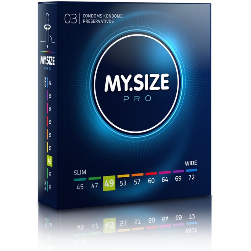 MY SIZE - PRO CONDOMS 49 MM 3 UNITS - NOCTURNA DESIRES