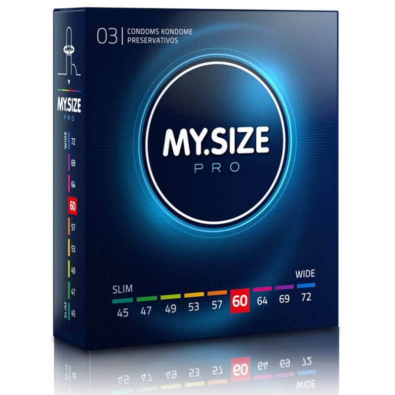 MY SIZE - PRO CONDOMS 60 MM 3 UNITS - NOCTURNA DESIRES