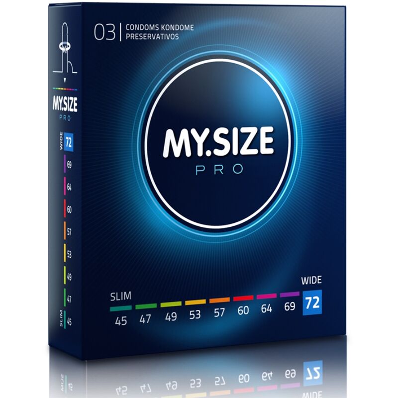 MY SIZE - PRO CONDOMS 72 MM 3 UNITS - NOCTURNA DESIRES