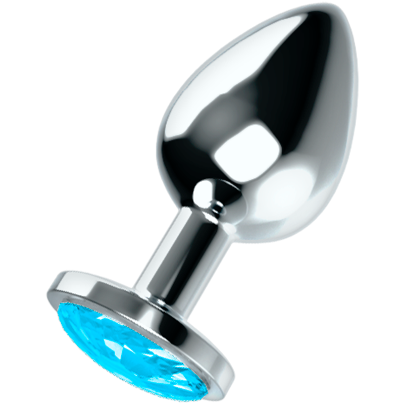 OHMAMA - ANAL PLUG WITH BLUE CRYSTAL L - NOCTURNA DESIRES