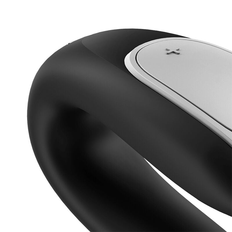 SATISFYER - DOUBLE FUN PARTNER VIBRATOR BLACK - NOCTURNA DESIRES
