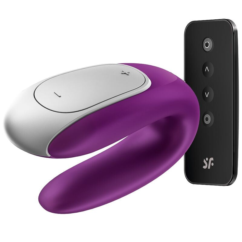 SATISFYER - DOUBLE FUN PARTNER VIBRATOR PURPLE - NOCTURNA DESIRES