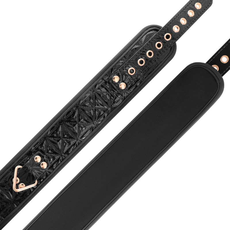 BEGME - BLACK EDITION PREMIUM VEGAN LEATHER COLLAR WITH NEOPRENE LINING - NOCTURNA DESIRES