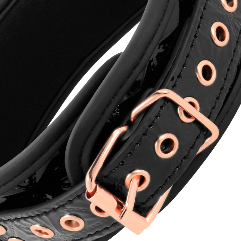 BEGME - BLACK EDITION PREMIUM VEGAN LEATHER COLLAR WITH NEOPRENE LINING - NOCTURNA DESIRES