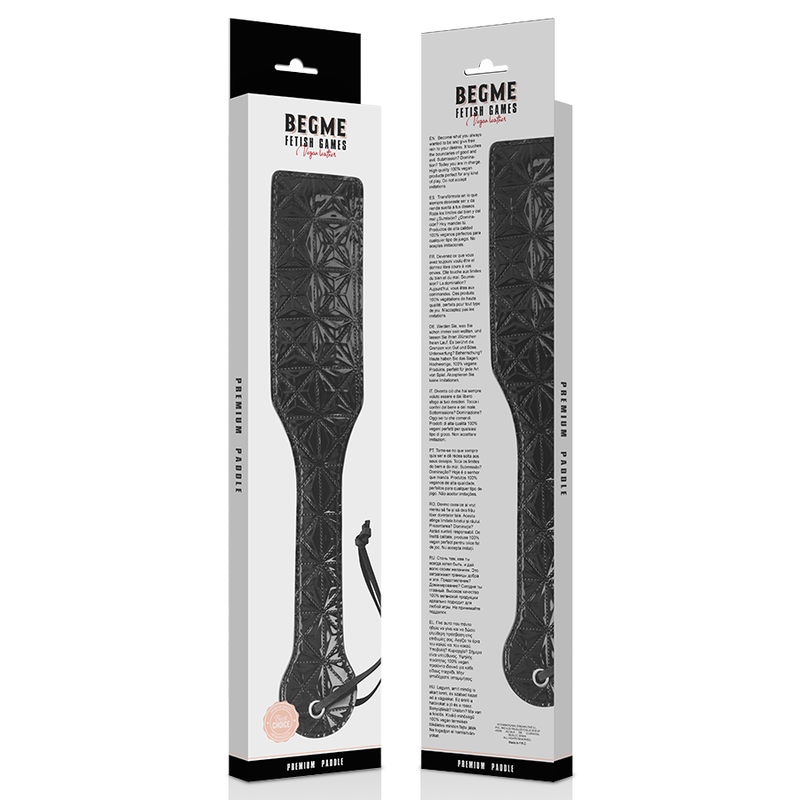 BEGME - BLACK EDITION VEGAN LEATHER PADDLE - NOCTURNA DESIRES