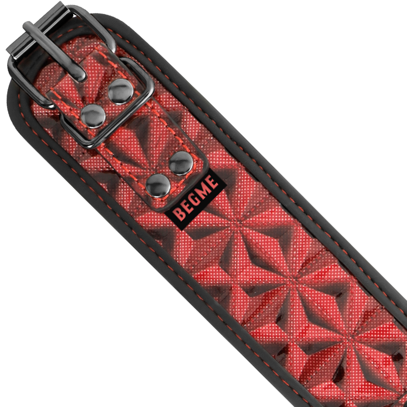 BEGME - RED EDITION PREMIUM VEGAN LEATHER COLLAR WITH NEOPRENE LINING - NOCTURNA DESIRES