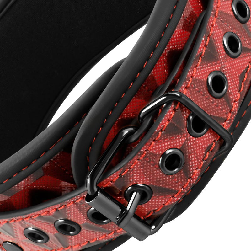BEGME - RED EDITION COLLAR WITH NIPPLE CLAMPS WITH NEOPRENE LINING - NOCTURNA DESIRES