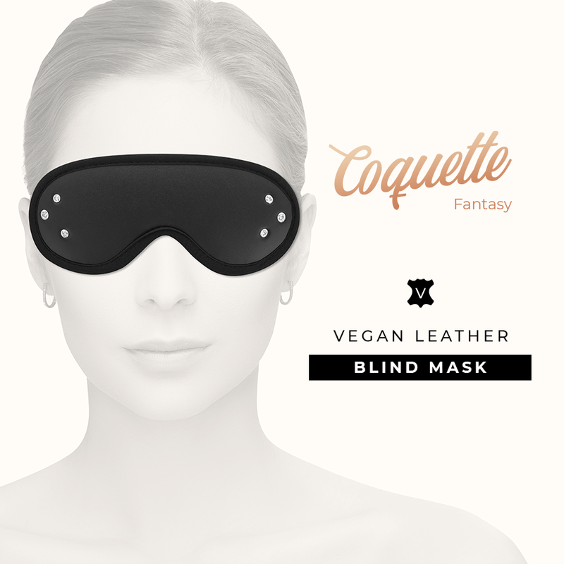 COQUETTE CHIC DESIRE - FANTASY VEGAN LEATHER BLIND MASK WITH NEOPRENE LINING - NOCTURNA DESIRES