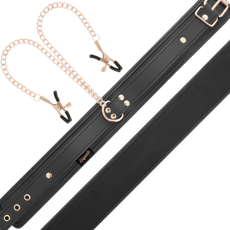COQUETTE CHIC DESIRE - FANTASY NIPPLE CLAMP NECKLACE WITH NEOPRENE LINING - NOCTURNA DESIRES