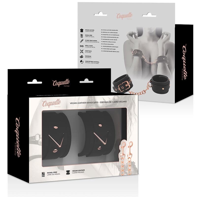COQUETTE CHIC DESIRE - FANTASY VEGAN LEATHER HANDCUFFS - NOCTURNA DESIRES