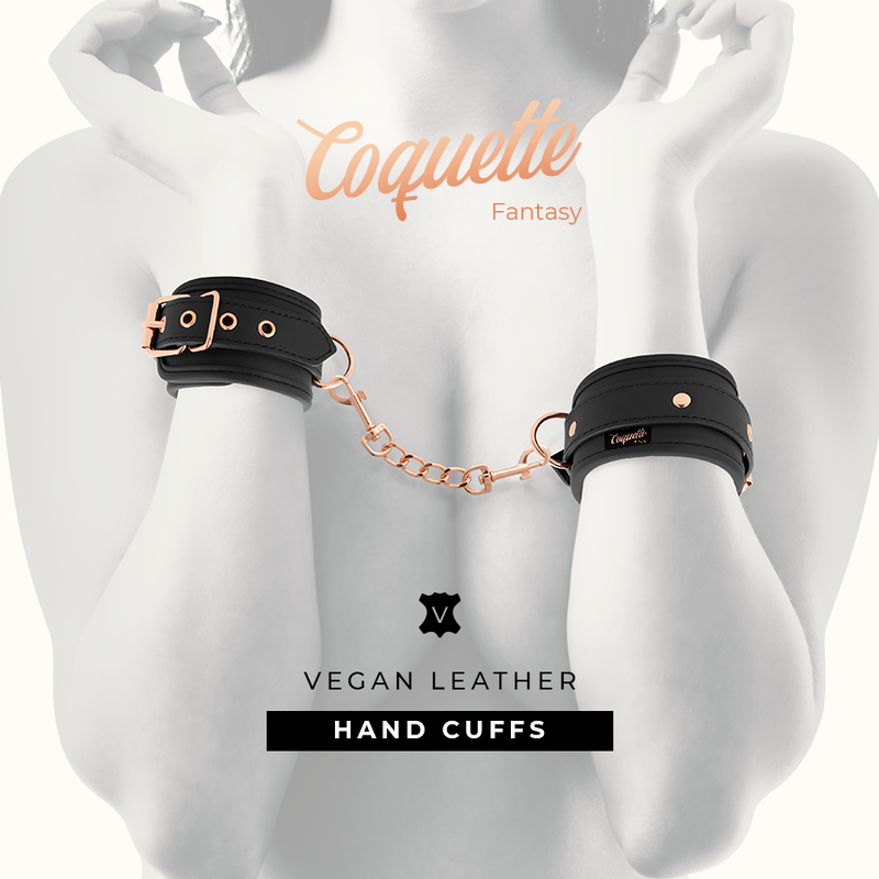 COQUETTE CHIC DESIRE - FANTASY VEGAN LEATHER HANDCUFFS - NOCTURNA DESIRES