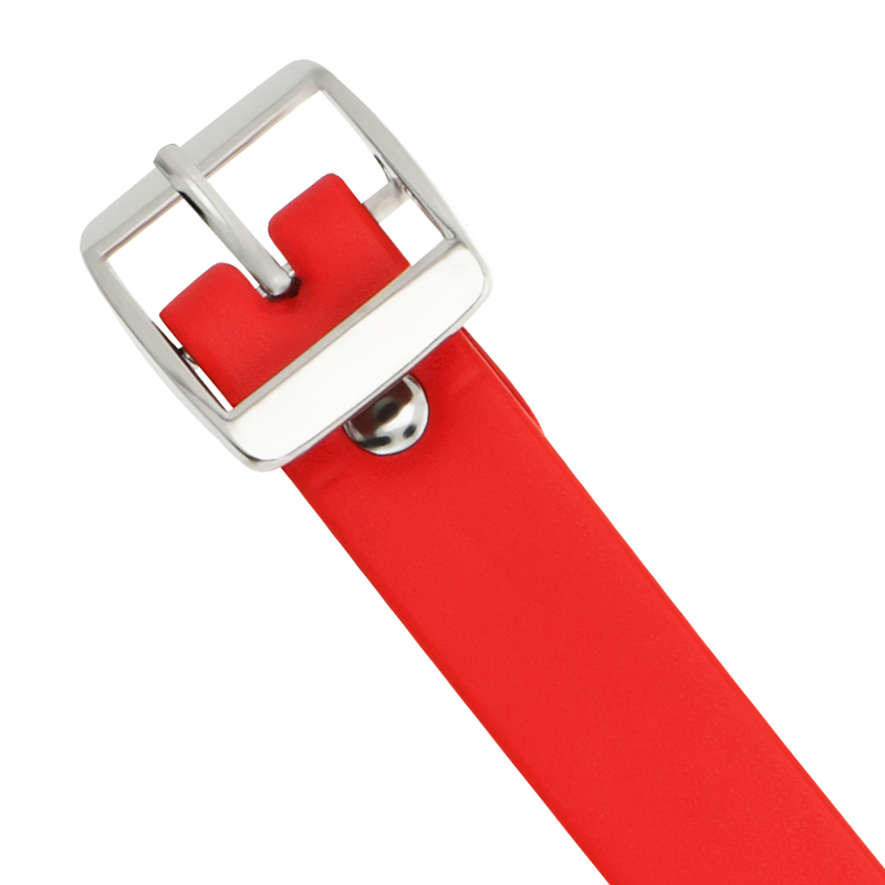 COQUETTE CHIC DESIRE - RED VEGAN LEATHER NECKLACE WOMAN FETISH ACCESSORY - NOCTURNA DESIRES