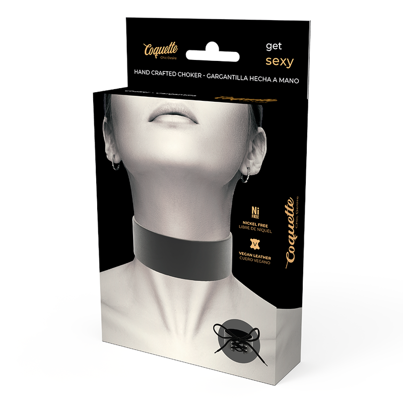 COQUETTE CHIC DESIRE - VEGAN LEATHER CHOKER - NOCTURNA DESIRES