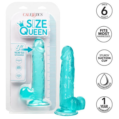 CALEXOTICS - SIZE QUEEN DILDO BLUE 15.3 CM - NOCTURNA DESIRES