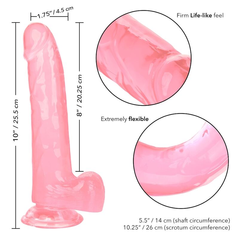 CALEXOTICS - SIZE QUEEN DILDO PINK 20.3 CM - NOCTURNA DESIRES